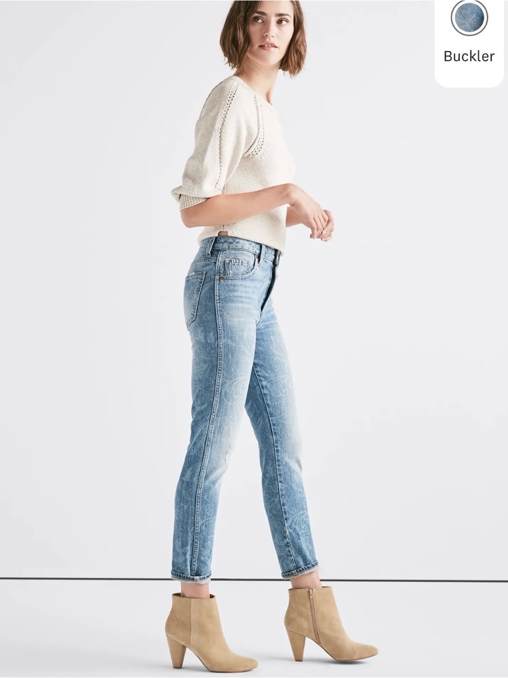 Lucky Brand Light Blue Pattern Design Jeans